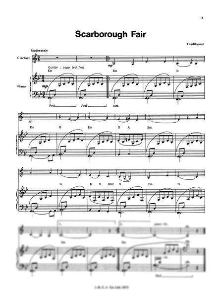 Scarborough fair  Sheet music, Clarinet sheet music, Clarinet music