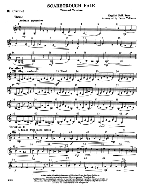 Scarborough fair #learnviolin  Sheet music, Clarinet sheet music, Clarinet  music