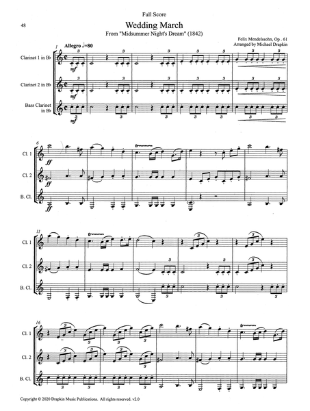 Michael Drapkin: Trios for 2 Clarinets & Bass Clarinet, Vol. 2 (score ...